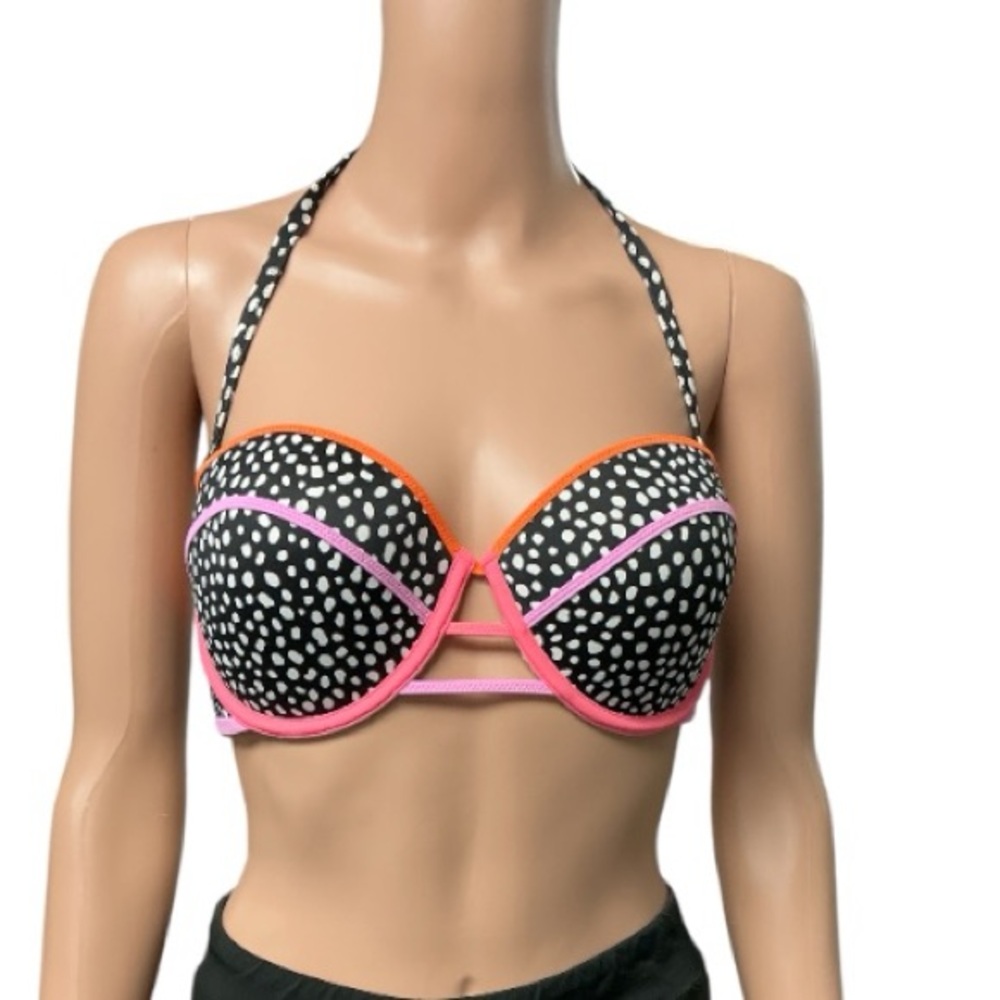 Victoria's Secret - NWOT - Pink and Orange Trim Bikini Top